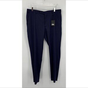 Alton Lane flat front pants trousers navy blue tailored 36 Waist 32 Inseam new